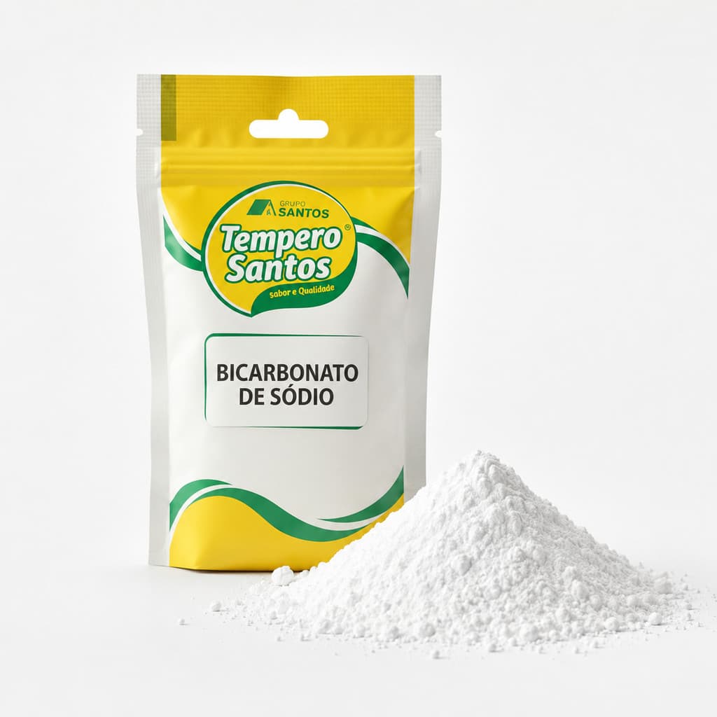 Bicarbonato De Sódio Puro Grau Alimentício | Limpeza Culinária Industrial 250g/ 500g/ 1kg - Tempero Santos