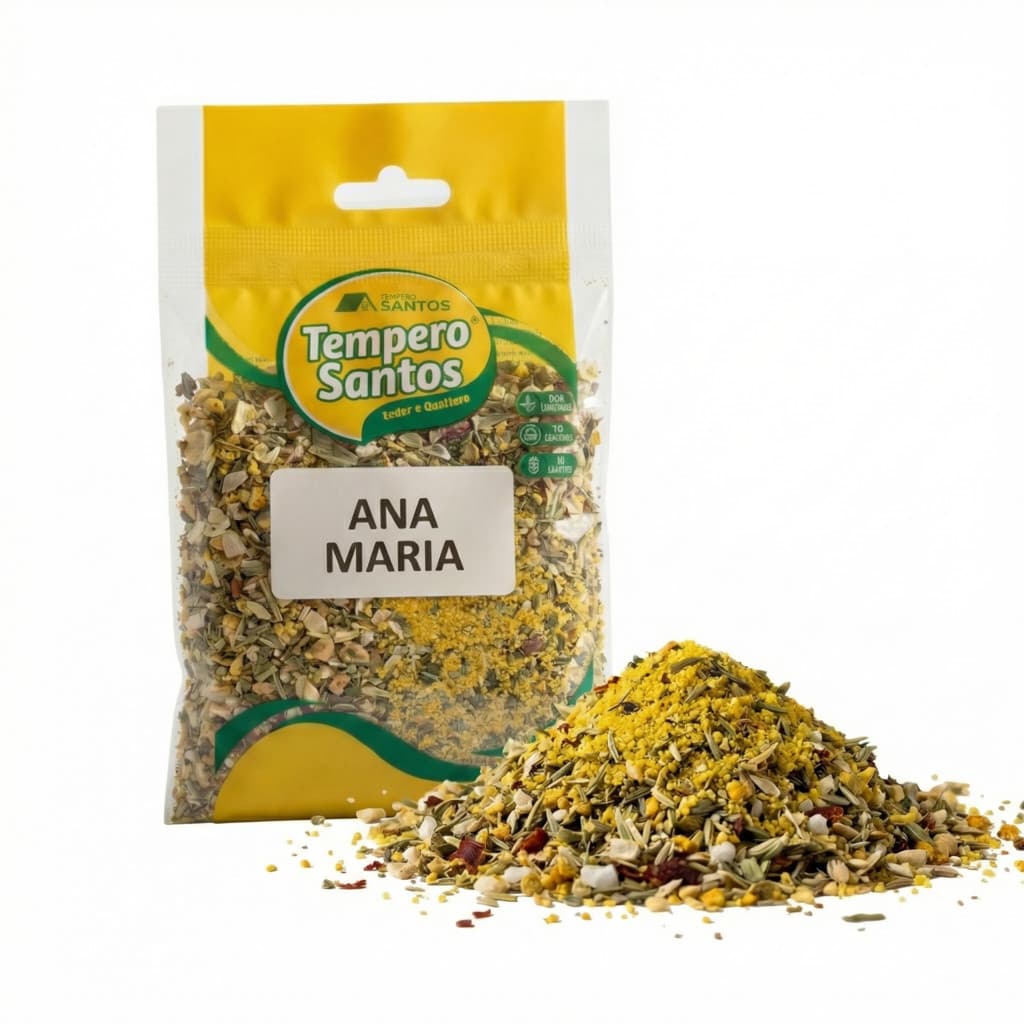 Tempero Ana Maria Completo Seco | Mix De Especiarias Para Frango E Feijão 250g/ 500g/ 1kg - Tempero Santos