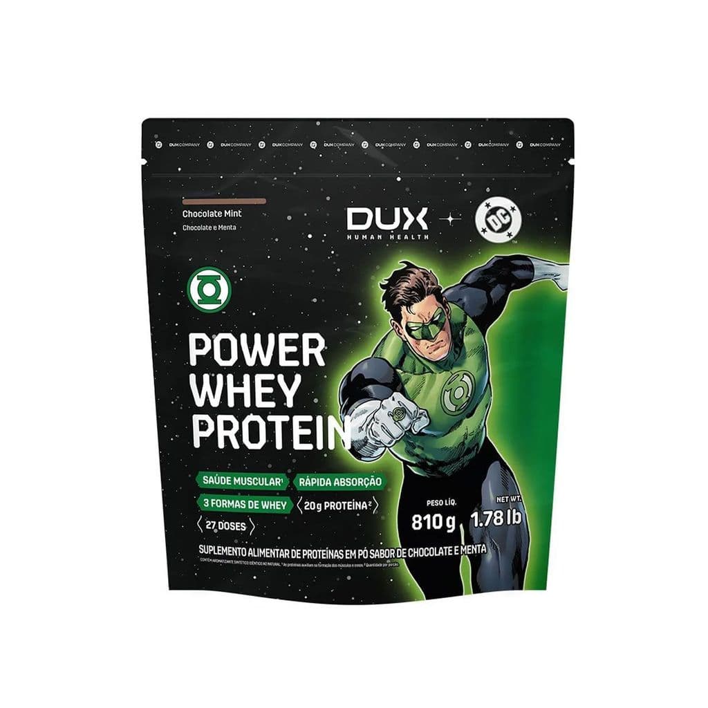 Power Whey Protein DC - Refil 810g Chocolate e Menta - Dux Nutrition