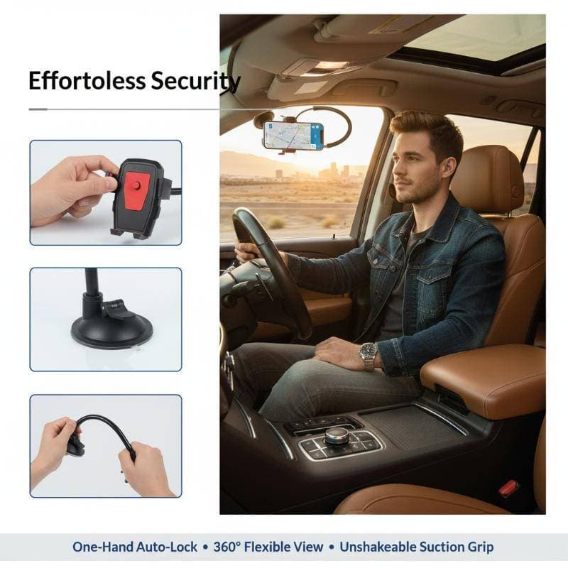 Suporte Para Pára-Brisa De Carro Telefones 360 ° Rotação Universalpatibilidade Portátil E Fácil De Instalar BR