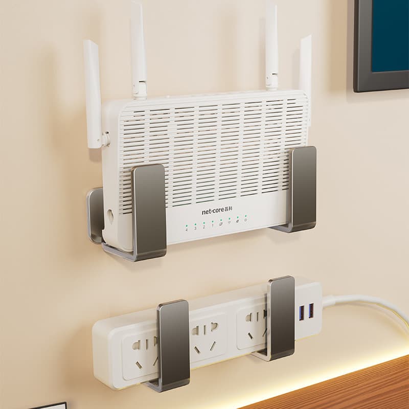 Rack de colocação de roteador, prateleira wi-fi, suporte de parede, caixa superior, prateleira de armazenamento sem perf
