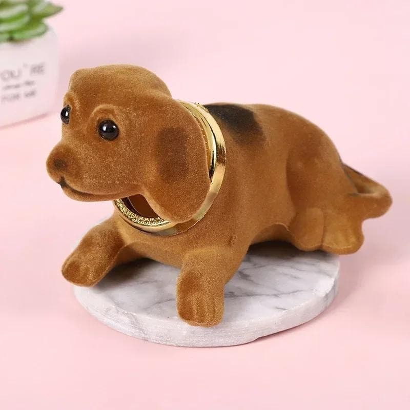 Novas decorações para carro: brinquedo de cachorro com cabeça balançante, brinquedo fofo para painel, cachorrinho balanç