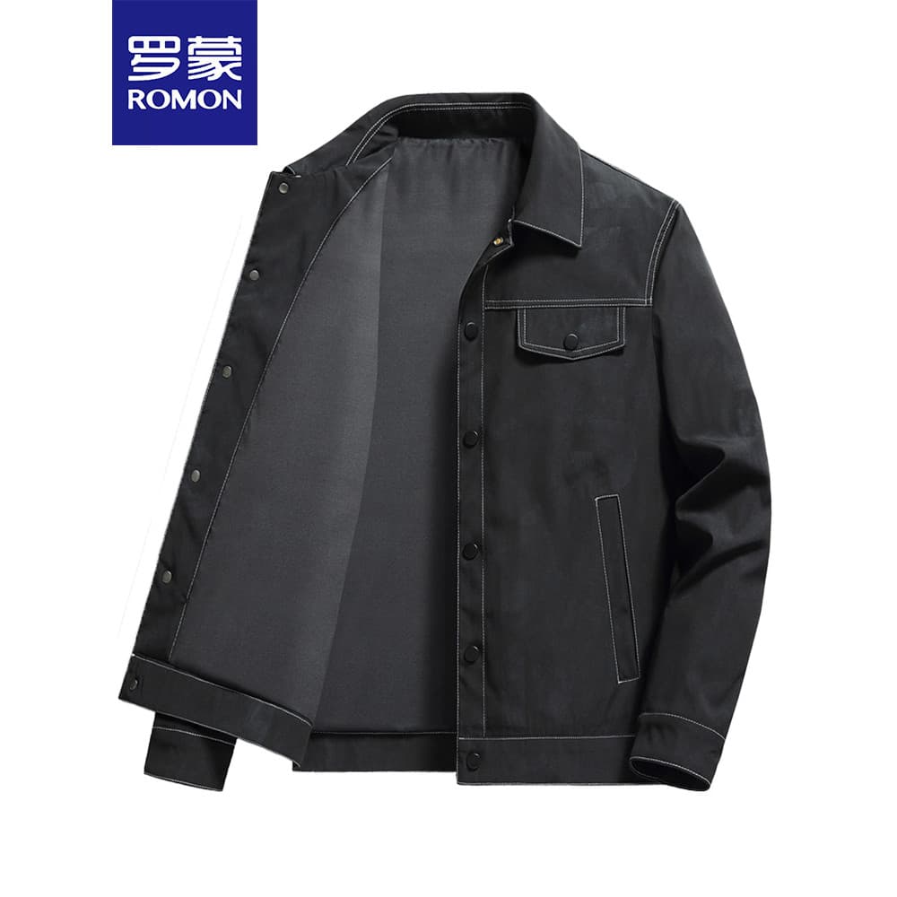 Lomon lapela jaqueta masculina primavera outono jaqueta à prova de vento Casual novo estilo roupas masculinas pai ferram