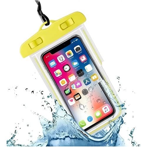Capa A Prova D Agua Para Celular Case Capinha Bolsa Motoboy Amarelo Lisa Capa a Prova D Água P/ Celular