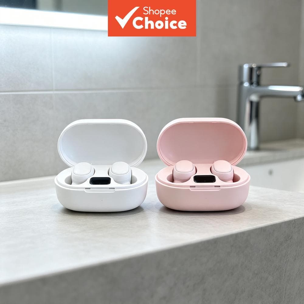 Fones de Ouvido Bluetooth E6s - Fones Bluetooth com Ajuste Seguro, Inclui Múltiplas Pontas de Silicone para Conforto