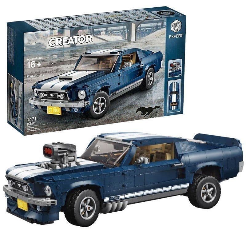1471 pçs Lego blocos de construção clássico Ford Mustang GT carro modelo carro esportivo crianças montar menino brinqued