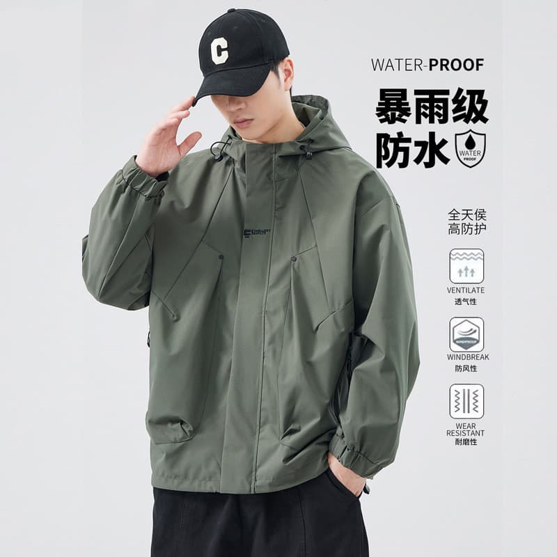2026 novo estilo jaqueta masculina outono inverno solto Street Wear algodão acolchoado jaqueta Casual com capuz jaqueta 
