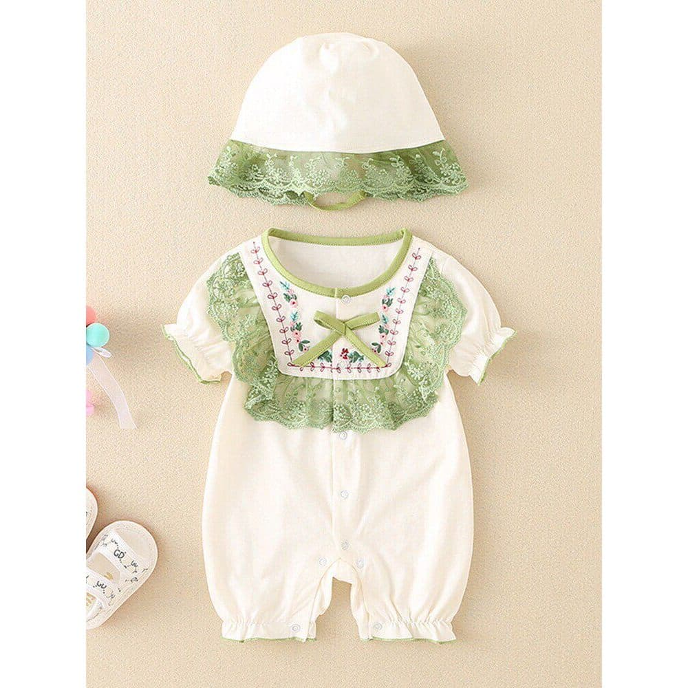 Bebê roupas de bebê roupas de verão bebê menina Super bonito macacão um mês cem dias estilo fino Outing macacão estilo o