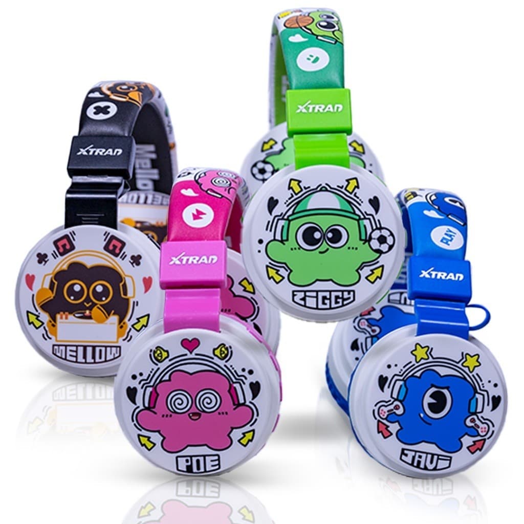 Headphone Bluetooth Fone de ouvido Sem fio Bluetooth Infantil Jelliemons Embalagem Bonita de Caixa Presente XTRAD