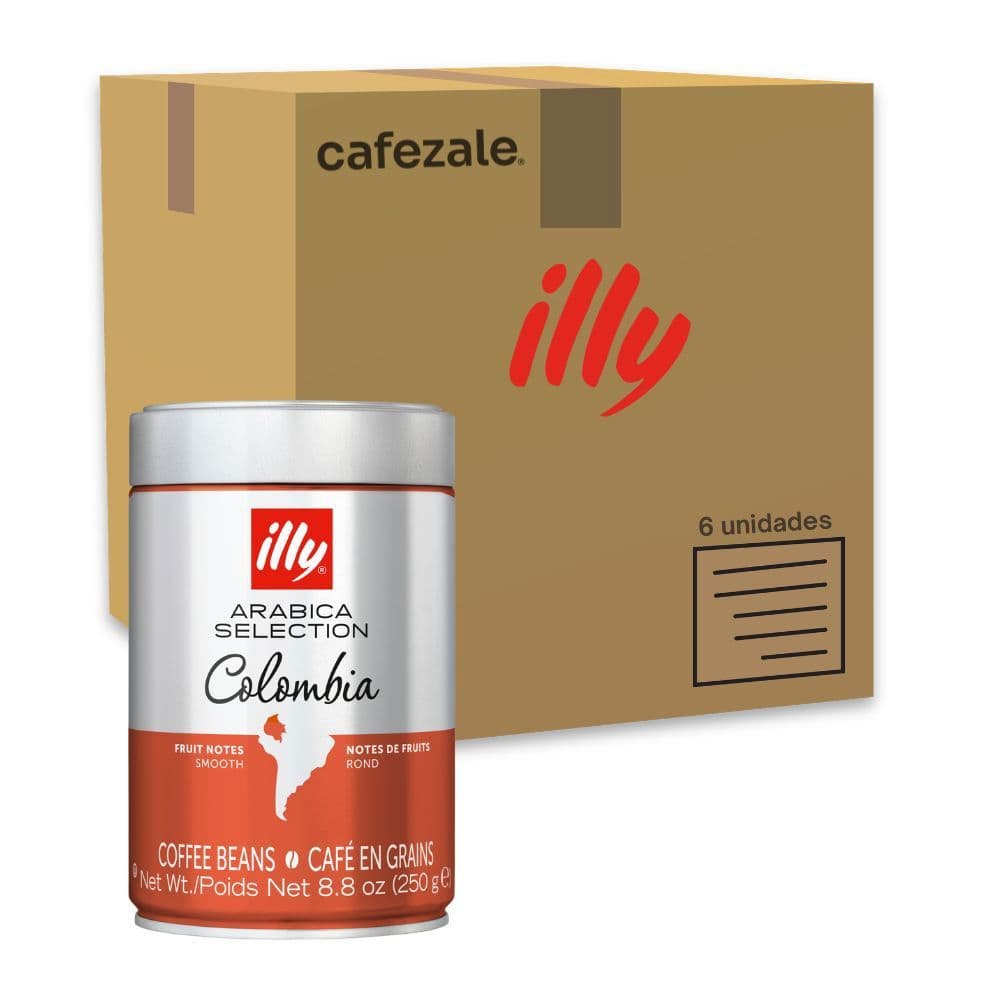 Café em Grão illy Colombia 250g Kit 6 Latas