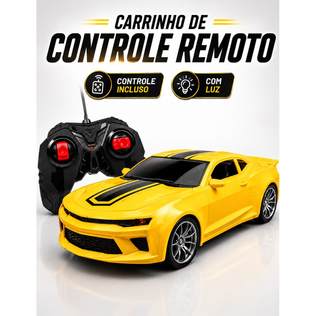 Carrinho Camaro Controle Remoto Carro de Controle 27Mhz