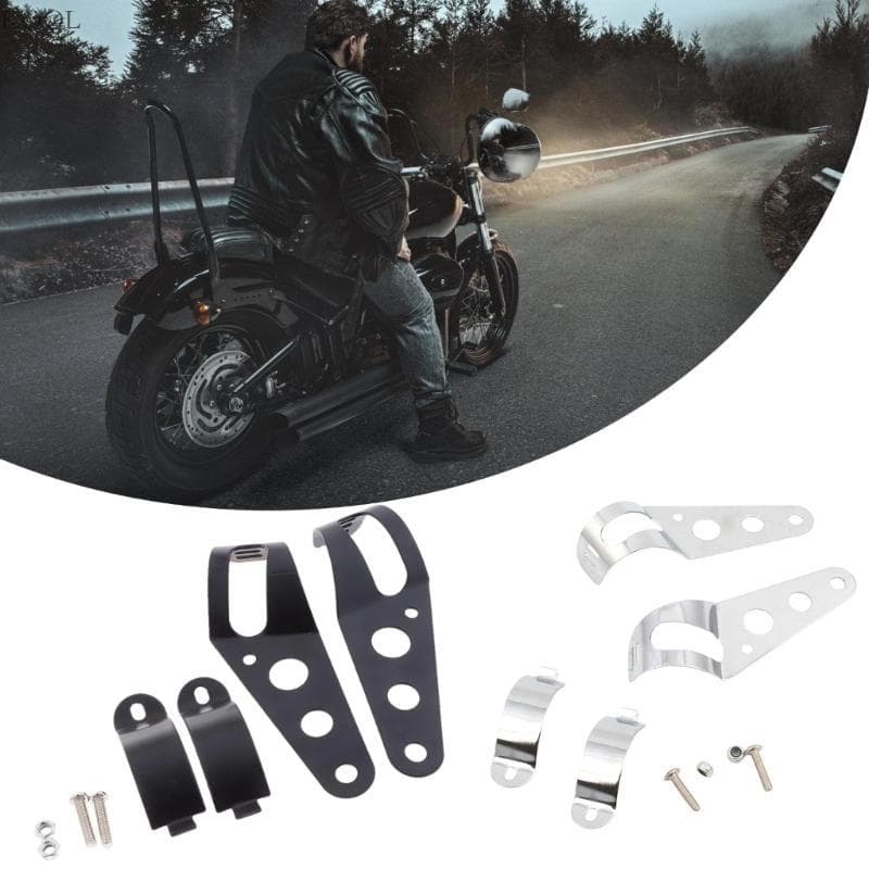 KOOL Alumínio Farol Lâmpada Suporte De Ouvido Da Motocicleta Montagem Do Acessórios Modificação Moto