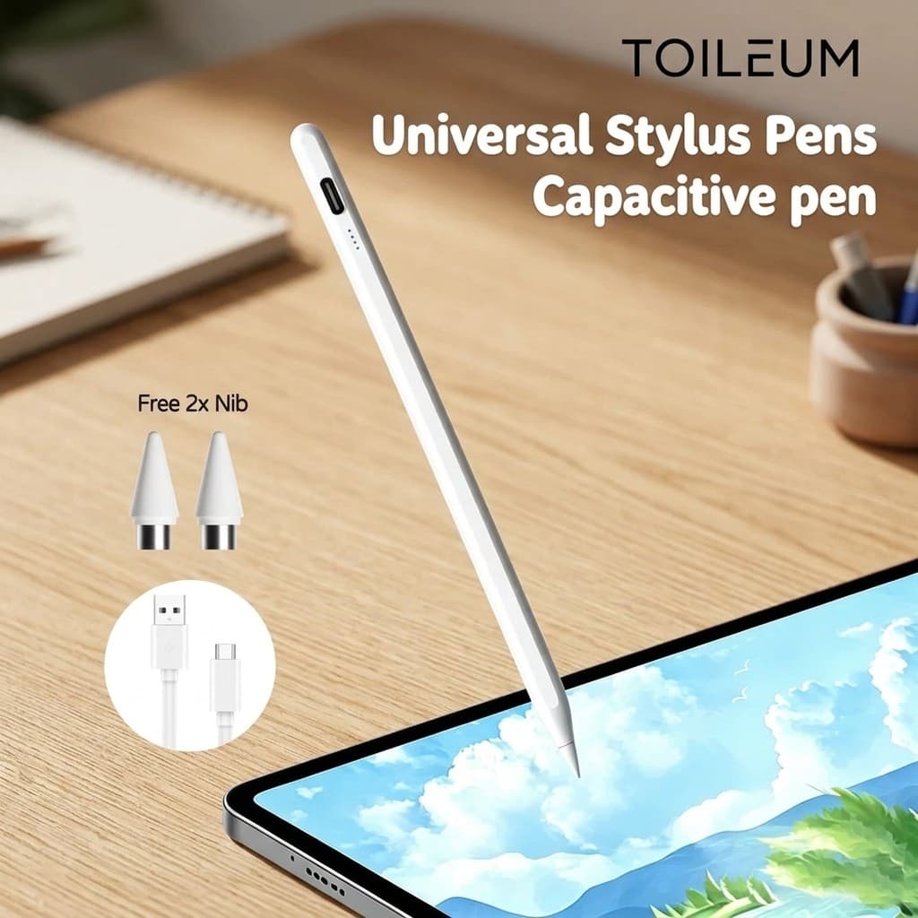 Caneta Stylus Universal Touch Screen Ponta Fina para Tablet Android iOS Lápis Capacitivo Alta Precisão Desenho
