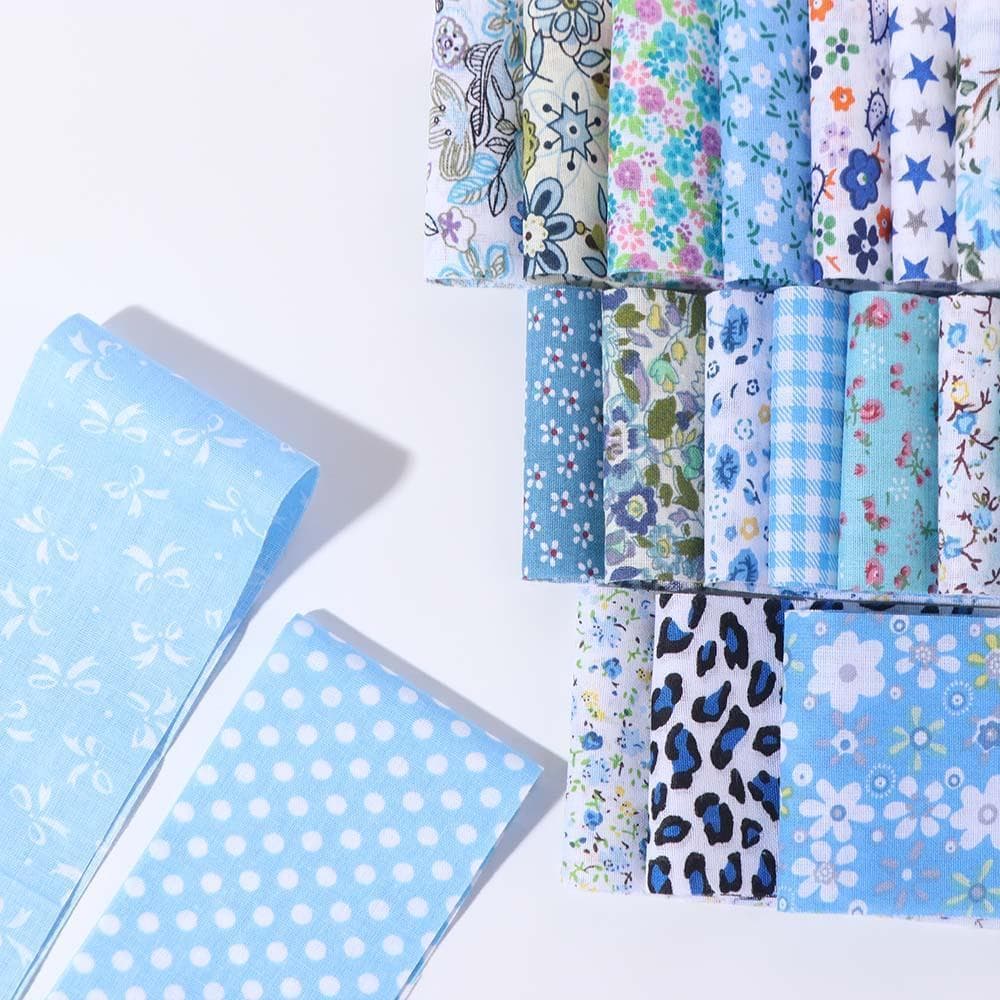 LYNDON 40 Pcs Tecido Patchwork , De Algodão Floral DIY Impresso Colorido Material De Costura Em Rolo De Geléia