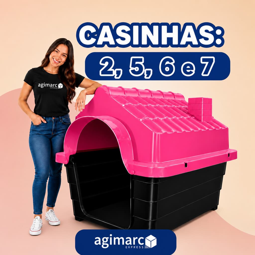 Casa Casinha Plástica Para Cachorro N2 N5 N6 N7 Porte Médio Pequeno e Grande Extra Grande Proteção Impermeável