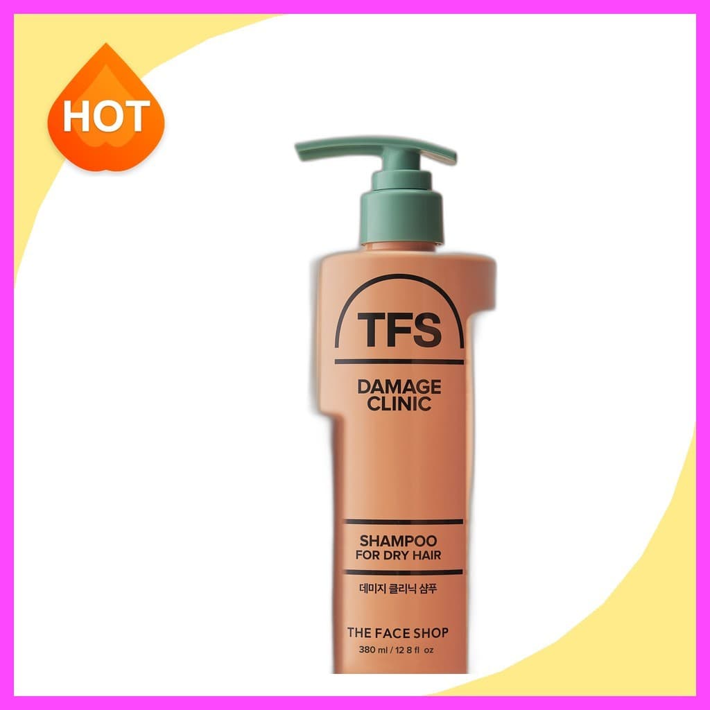 [daiso] Shampoo TFS Damage Clinic , 380ml , 1 Unidade/Coreano Para Cabelos Danificados/Fórmula Hidratante Da KoreaPicks
