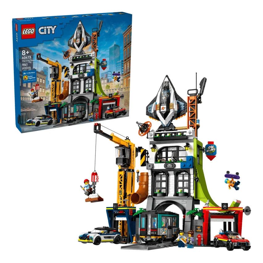 Blocos de Montar LEGO City A Torre da Cidade 60473 1941 Peças