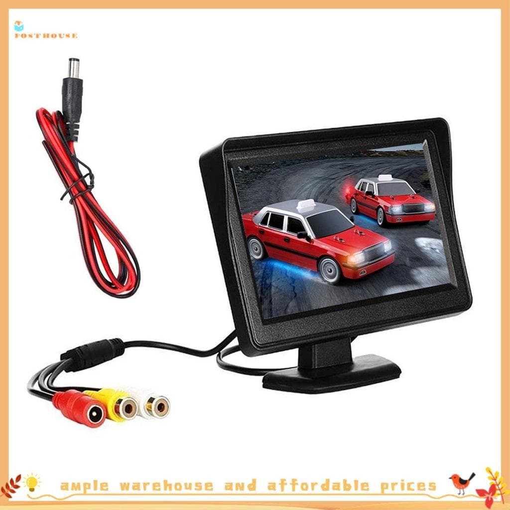 Codedclarkbrs4-DC 9V-24V 4.3 Polegadas Kit De Monitor Retrovisor De Carro TFT LCD Câmera De Visão Traseira De Sistema De