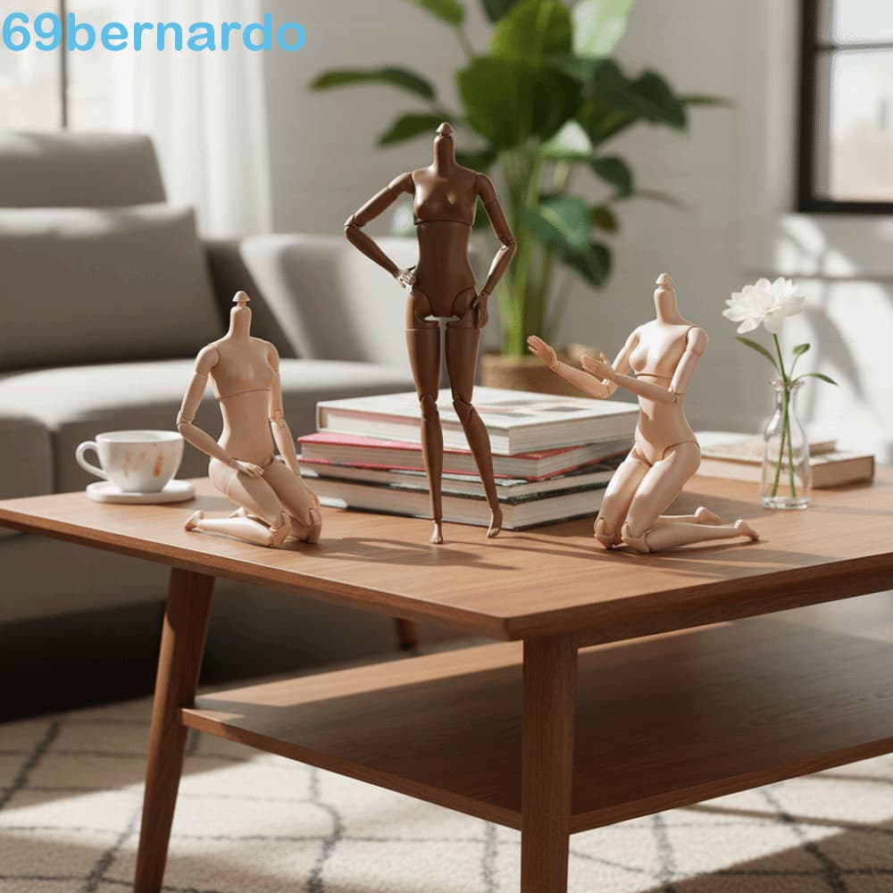 BERNARDO Bonecas BJD Nuas Articuladas , Boneca Super Modelo Móvel De Corpo Muscular , De Figura De Ação De Sólida