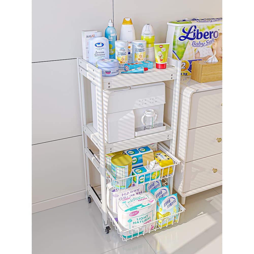 Rack de produtos para bebês, mesa de alimentação infantil materna multicamadas de chão, colocar leite em pó, garrafa de 