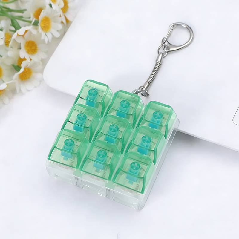 [Dhiint] 9 Teclas Teclado Mecânico Eixo Testador Dedo Teclados Chave Brinquedo Alívio Do Estresse Botão Fidget Brinquedo