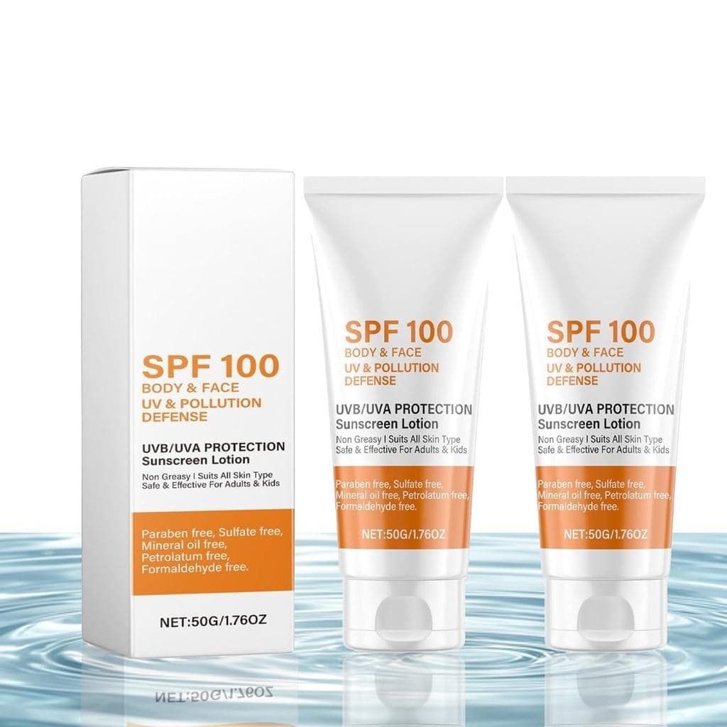 Protetor solar FPS100, proteção solar, hidratante, protetor solar facial e corporal, antienvelhecimento, proteção