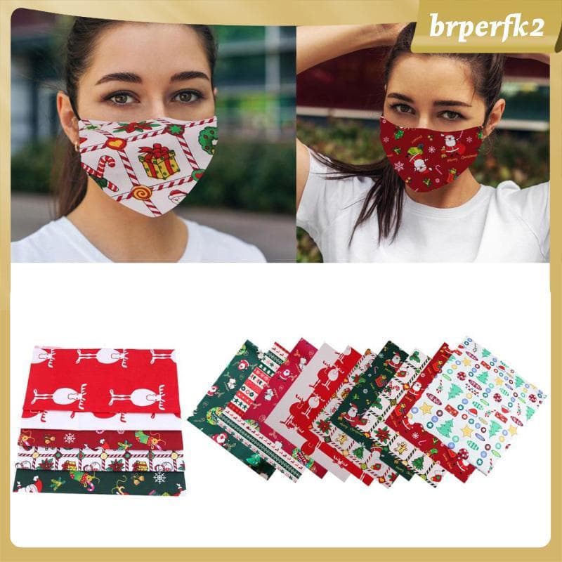 [Brperfk2] Patchwork Quilting Tecido De Algodão Quadrados Natal Padrão Quartos Gordos Lavável Pano DIY Para Almofadas