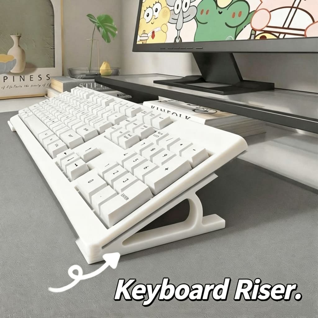 Rack de aumento de teclado typec desktop teclado chanfrado aumentando desktop computador inclinação Display rack suporte