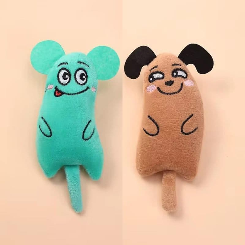 Brinquedos Para Gatos Catnip , Mouse De Pelúcia Resistente À Mordida E Design De Cachorro , Pacote De 2 , Brinquedo Mast