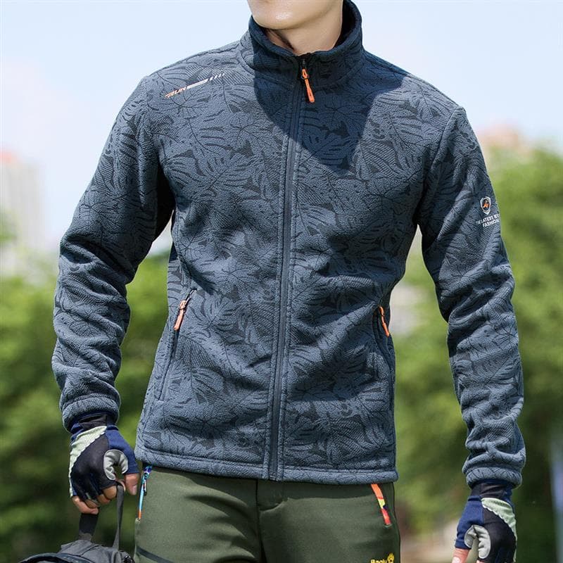 Ao ar livre Plus Size esportes jaqueta de lã superior masculina jaqueta de lã engrossado quente Cardigan jaqueta forro f
