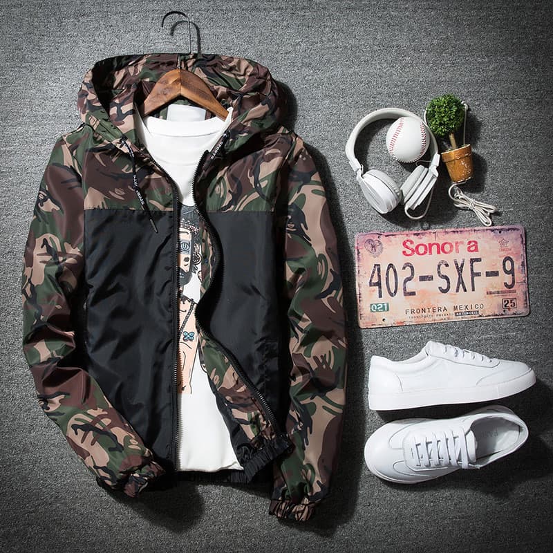 Jaqueta masculina primavera outono novo estilo Casual jaqueta fina meninos versão coreana fino-ajuste casaco jaqueta na 