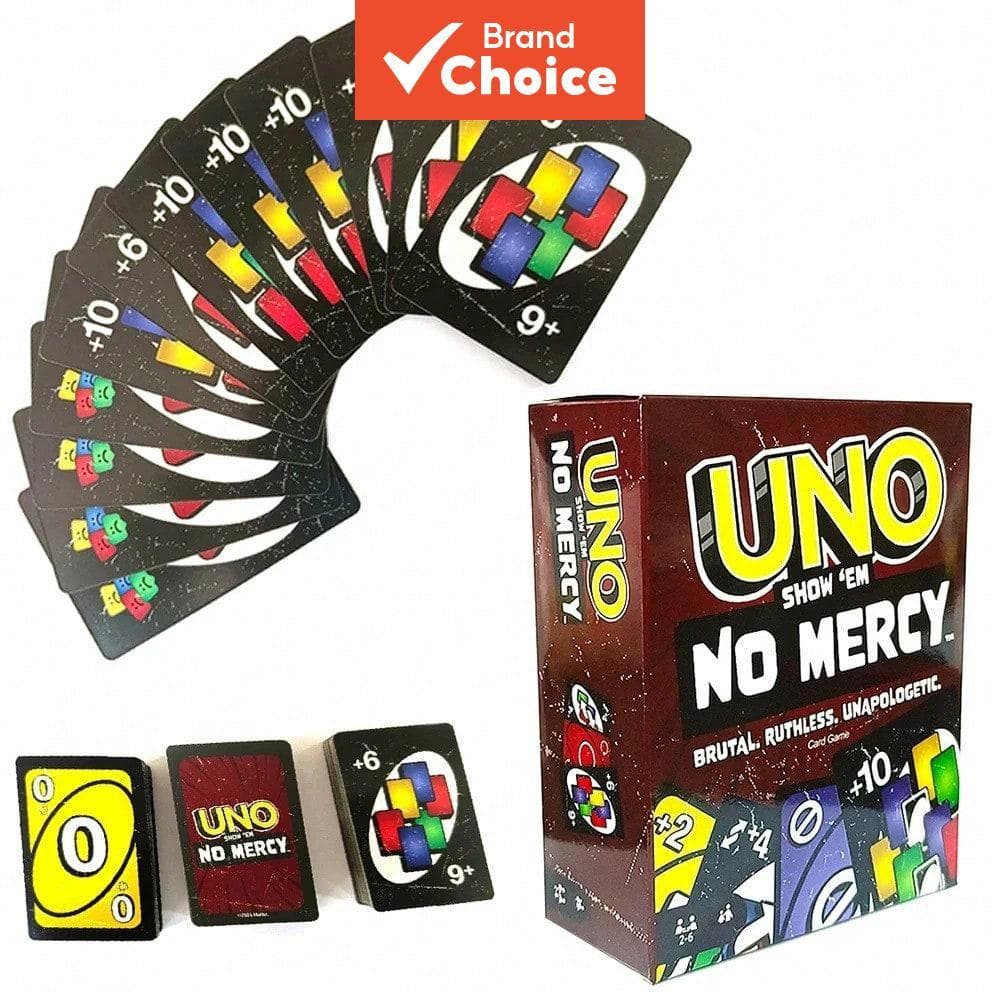 Jogo de Cartas Uno! Sem Misericórdia, Conjunto de Cartas de Jogo para Festa em Família, Diversão para Aniversário e
