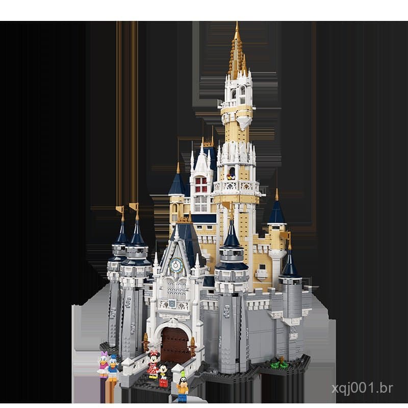 Compatível com blocos de Lego, blocos de montar de cenas de ruas de castelos da Disney, montagem educativa DIY para cria