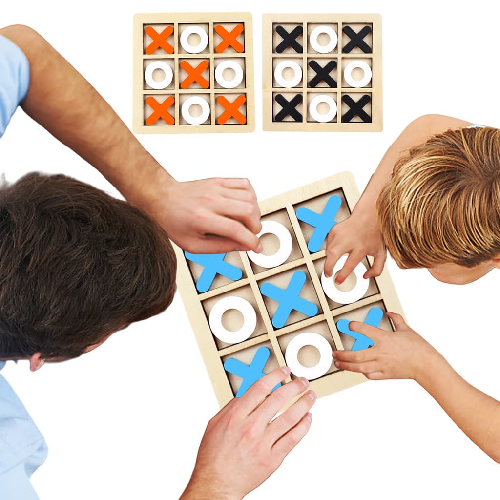 3 PCS Row Connect Jogos De Tabuleiro De Madeira Para Crianças , Adultos , Família [covdes.br]