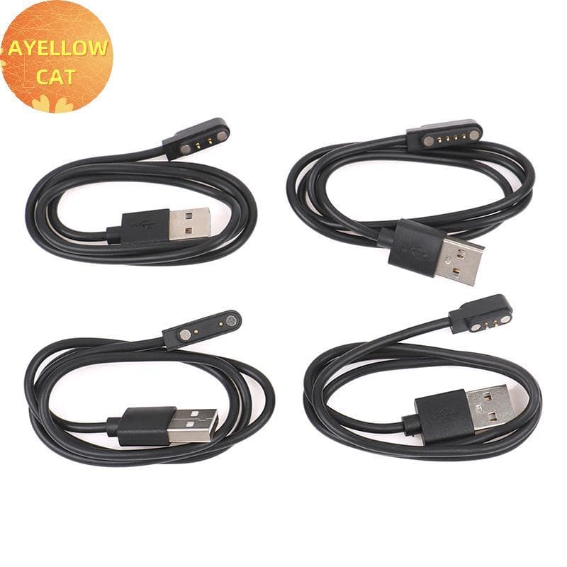 AYellowcat Universal Smart Watch Carregador Cabo De Carregamento Magnético 2 Pinos 4 USB Para Smartwatch Relógio Intelig