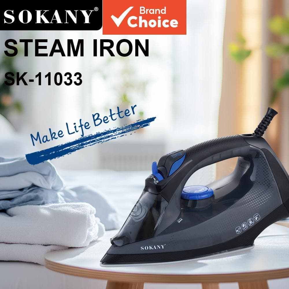 SOKANY 11033 Ferro A Vapor 2200W Calor Rápido Vaporizador Elétrico Para Roupas 300ml Base De Cerâmica Home Office