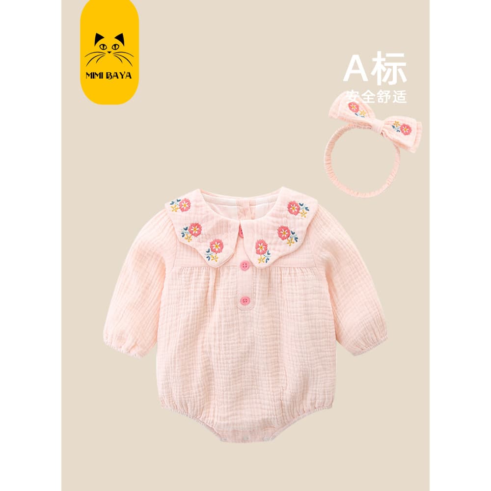 Bebê bebê primavera roupas recém-nascidos bebê menina macacão estilo verão cem dias lua cheia princesa bebê macacão prim