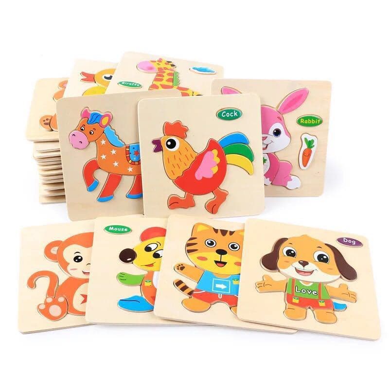 Quebra-cabeça tridimensional brinquedos de madeira educativos meninos meninas brinquedos quebra-cabeças de jardim de inf