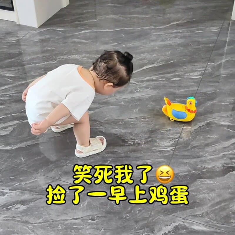 Pequena lua idade brinquedos do bebê pode colocar ovos galinha cantando elétrico Universal crianças brinquedos educativo