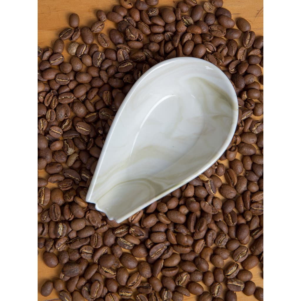 Colher de café cerâmica colher de medição de grãos de café Display pires de feijão criativo café em pó pequena colher qu