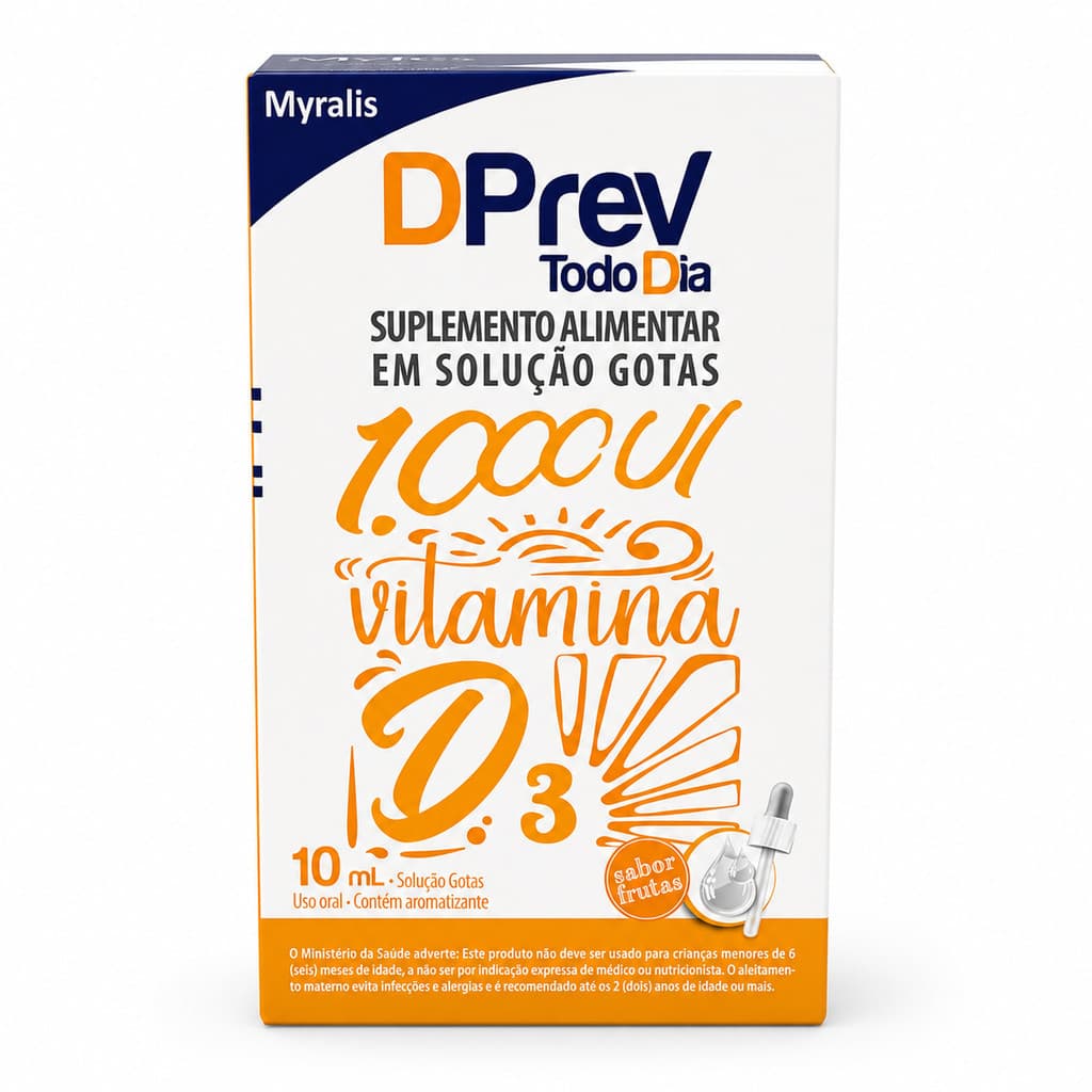 Suplemento Nutricional Vitamina D3 Colecalciferol Dprev 1000ui 10ml Gotas