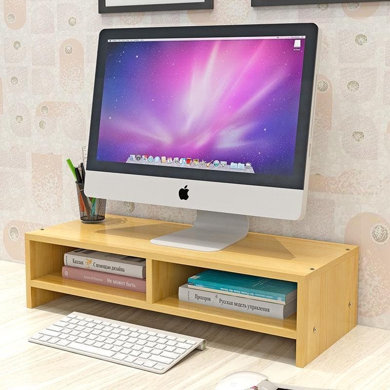 Rack de aumento de mesa, camada dupla, escritório, computador, estante, computador, aumento, desktop, pescoço, suporte, 