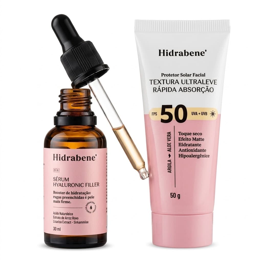 Kit Skincare Hidrabene Anti-idade Rugas + Protetor Solar