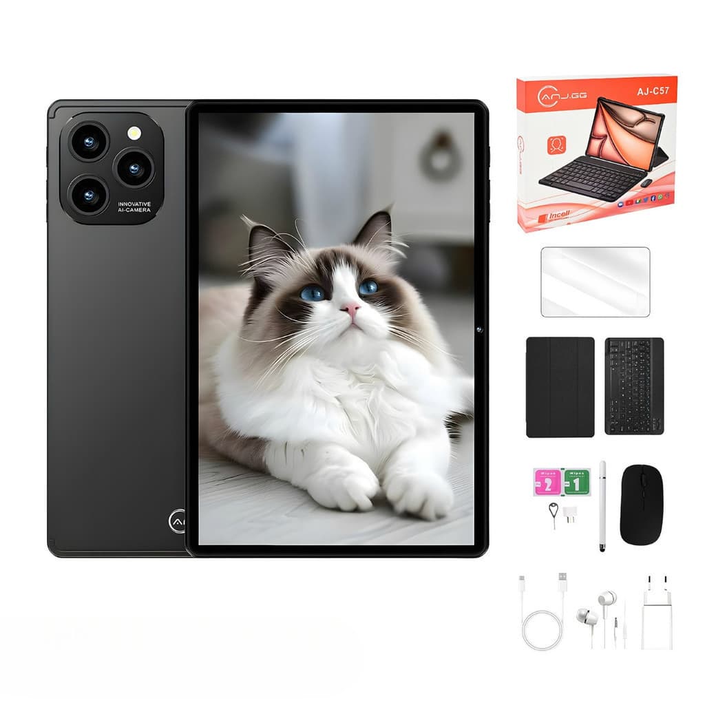 Tablet 10.1” com Teclado+Mouse 6GB RAM 128GB Android 13 Câmera 50MP jorge