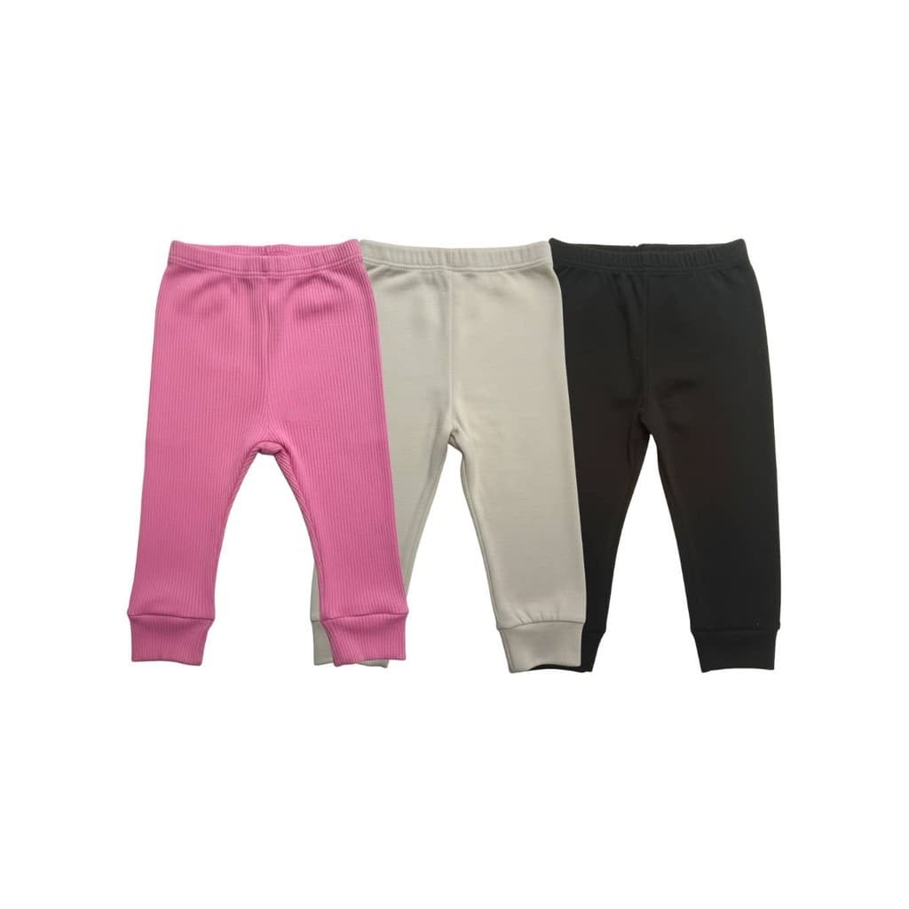 Calça Bebê Longa Kit 3 Peças Unissex 100% Algodão Enxoval Bebê