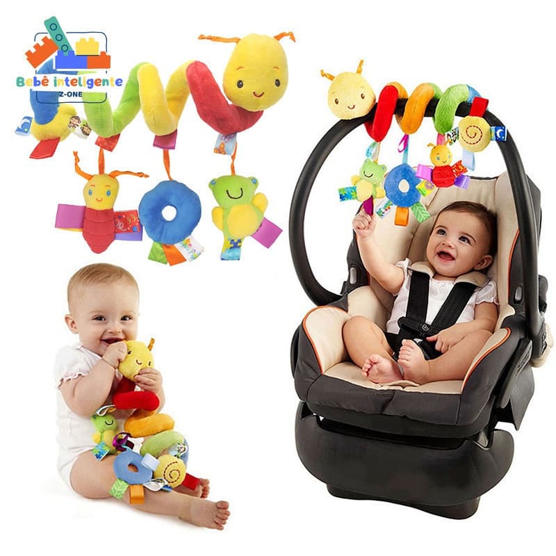 Brinquedos Sensoriais Educativos para Bebês - Brinquedos Suspensos para Berço e Carrinho com Pelúcia Macia - Brinquedos 