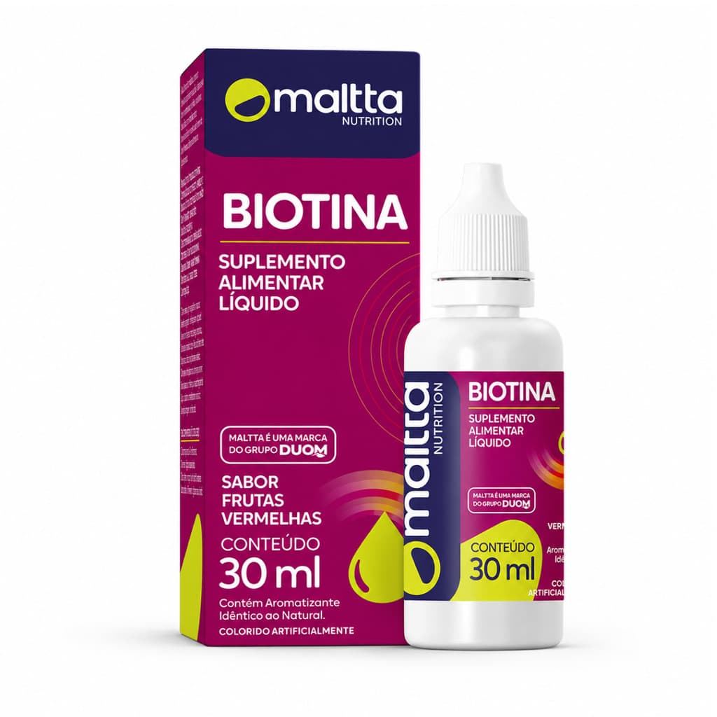 Biotina Maltta em Gotas 30ml Suplemento Vitamina Premium