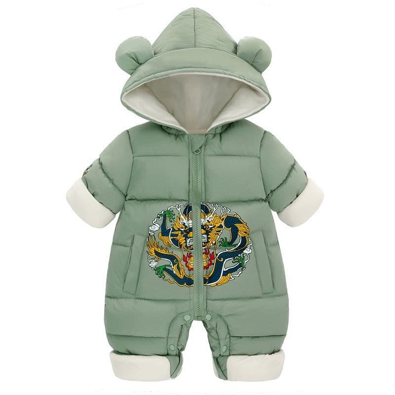Macacão de bebê menino recém-nascido inverno Outing roupas do bebê menina roupas de inverno engrossado velo macacão