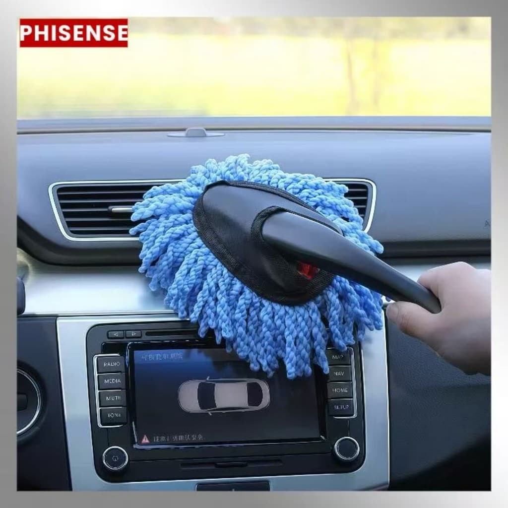 Kit 2 Escovas De Limpeza Para Carro Removedor De Poeira Super Absorvente Para Painel E Interior Automotivo