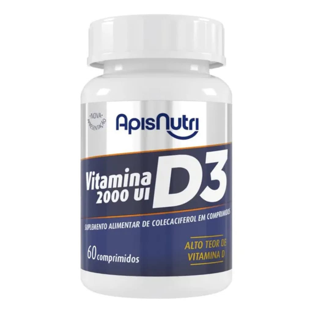 Suplemento de Vitamina D3 2000 UI 60 Comp. Apisnutri - SV